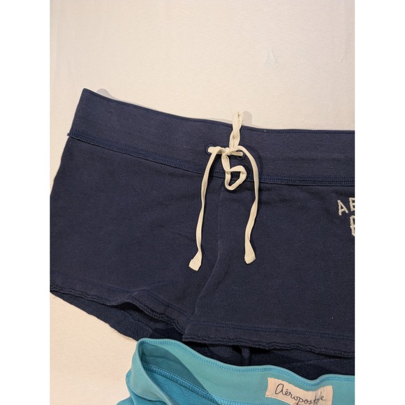Aeropostale Womens Large/Medium Lounge Micro Shorts Bundle Navy Blue Turquoise - Picture 5 of 8
